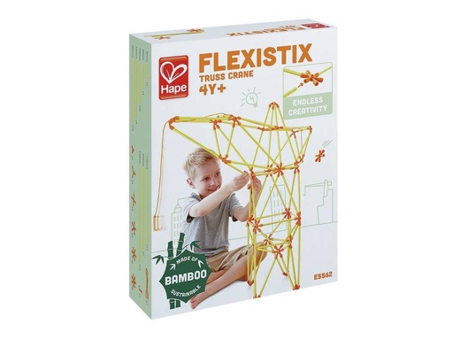 [13259] KIT FLEXISTIX DE CONSTRUCCIÓN CREATIVA GRÚA 94 PZAS HAPE