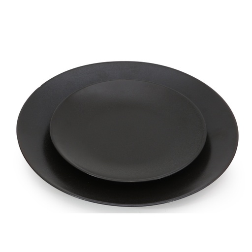 [226002] PLATO POSTRE 19 CM NEGRO