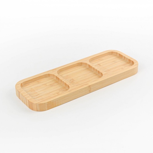 [256368] COPETINERO BAMBOO 3 DIVISIONES 25 X 9 5 X 1 7 CM