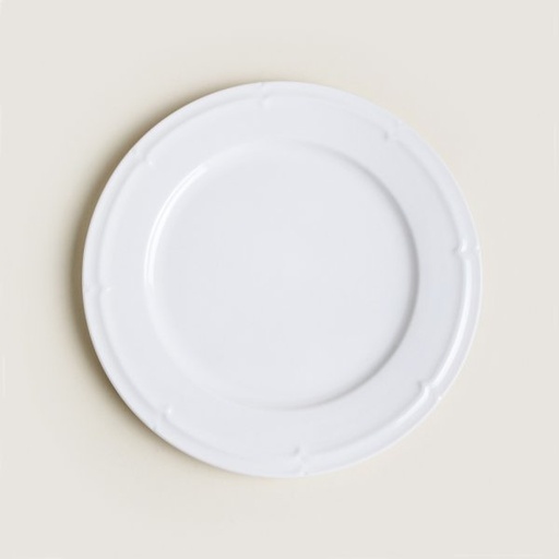 [4110604] PLATO DE PORCELANA BLANCA REDONDO DANA 26,8CM