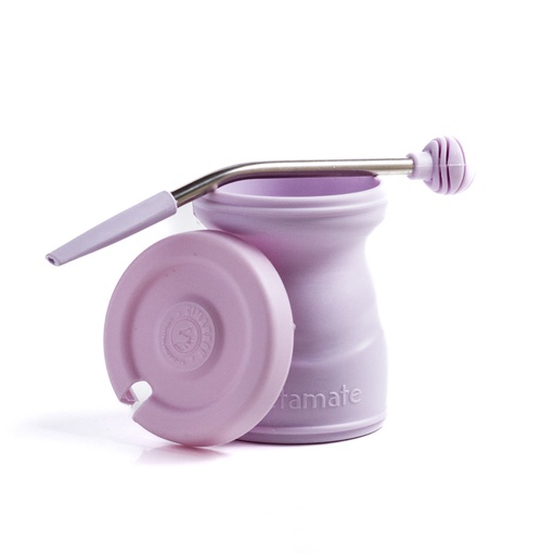 [31540] MATE CLICK MATE PLASTICO CON TAPA Y BOMBILLA LAVANDA