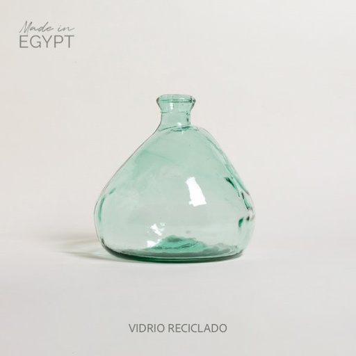 [411719] JARRON DE VIDRIO RECICLADO AMORFO FAYUN 31X32 CM - 8000 ML