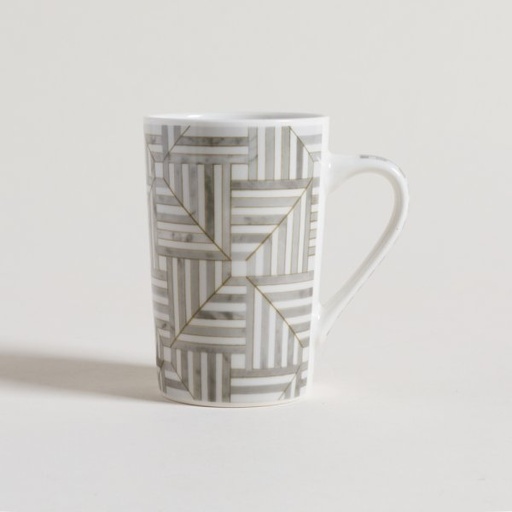 [4110829] MUG DE PORCELANA PARQUET GREY 370 ML