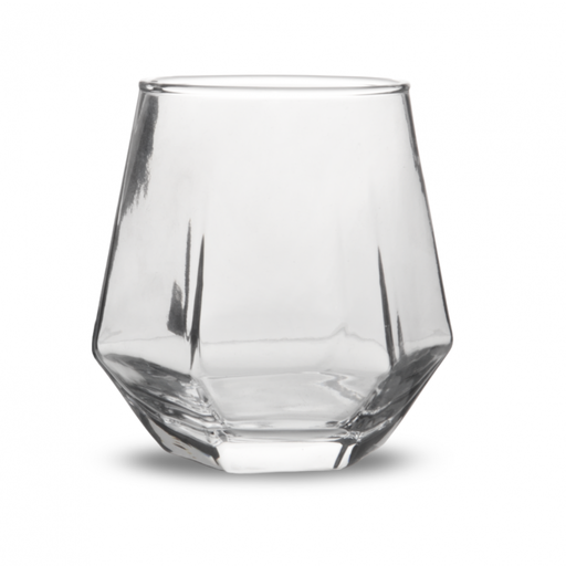 [2561220] SET X6 VASOS HEXÁGONALES TRANSPARENTES 7X9CM 240ML DE VIDRIO