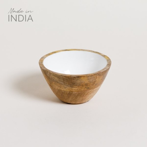 [4110992] BOWL DE MADERA ESMALTADA SAHA 12,5X7 CM 