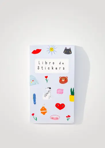 [19129] LIBRETA DE STICKER 10 HOJAS MODELO FONDO CELESTE OLIVERTA