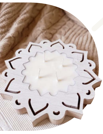 [130348] VELA DE SOJA MANDALA 20 CM ESTILO DOMINGO