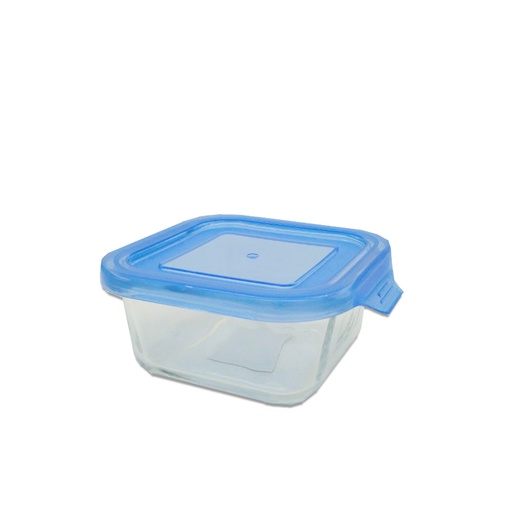 [140350] CONTENEDOR CUADRADO DE VIDRIO 320 ML 11.5 X 11.5 CM