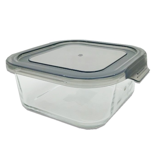 [140352] CONTENEDOR CUADRADO DE VIDRIO 800 ML 15.5 X 15.5 