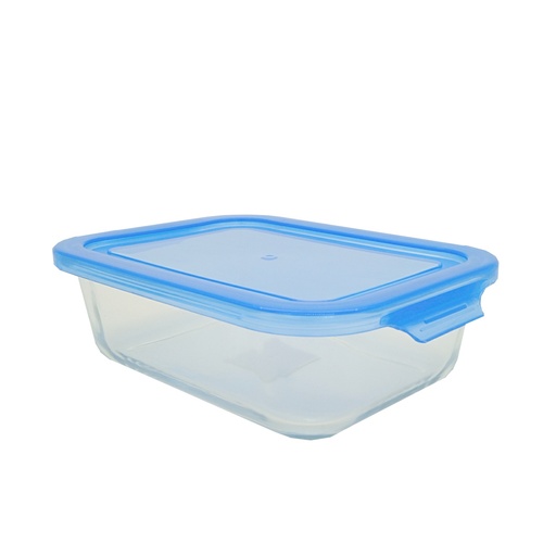 [140353] CONTENEDOR RECTANGULAR DE VIDRIO 1040 ML 20 X 15 CM