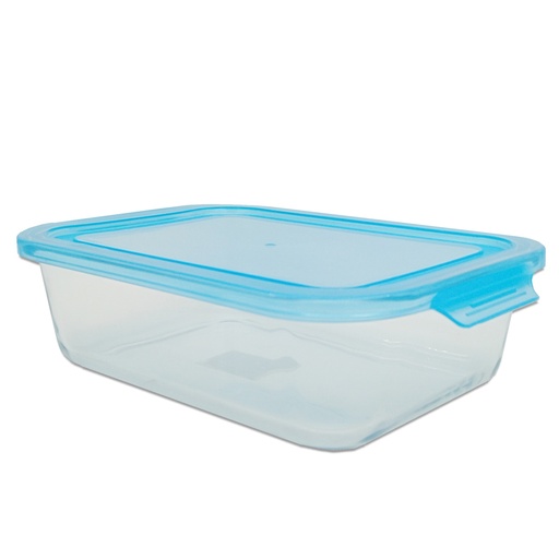 [140354] CONTENEDOR RECTANGULAR DE VIDRIO 1520 ML 22.5 X 17 CM