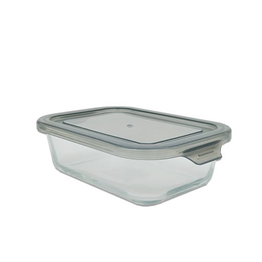 [140356] CONTENEDOR RECTANGULAR DE VIDRIO 640ML 17 X 13 CM